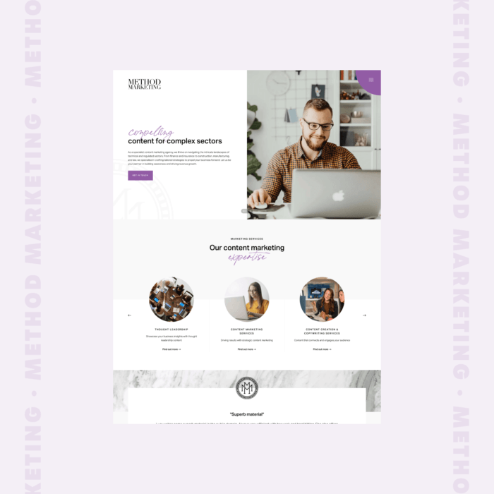 Charly King | Bespoke Website Design for Method Marketing