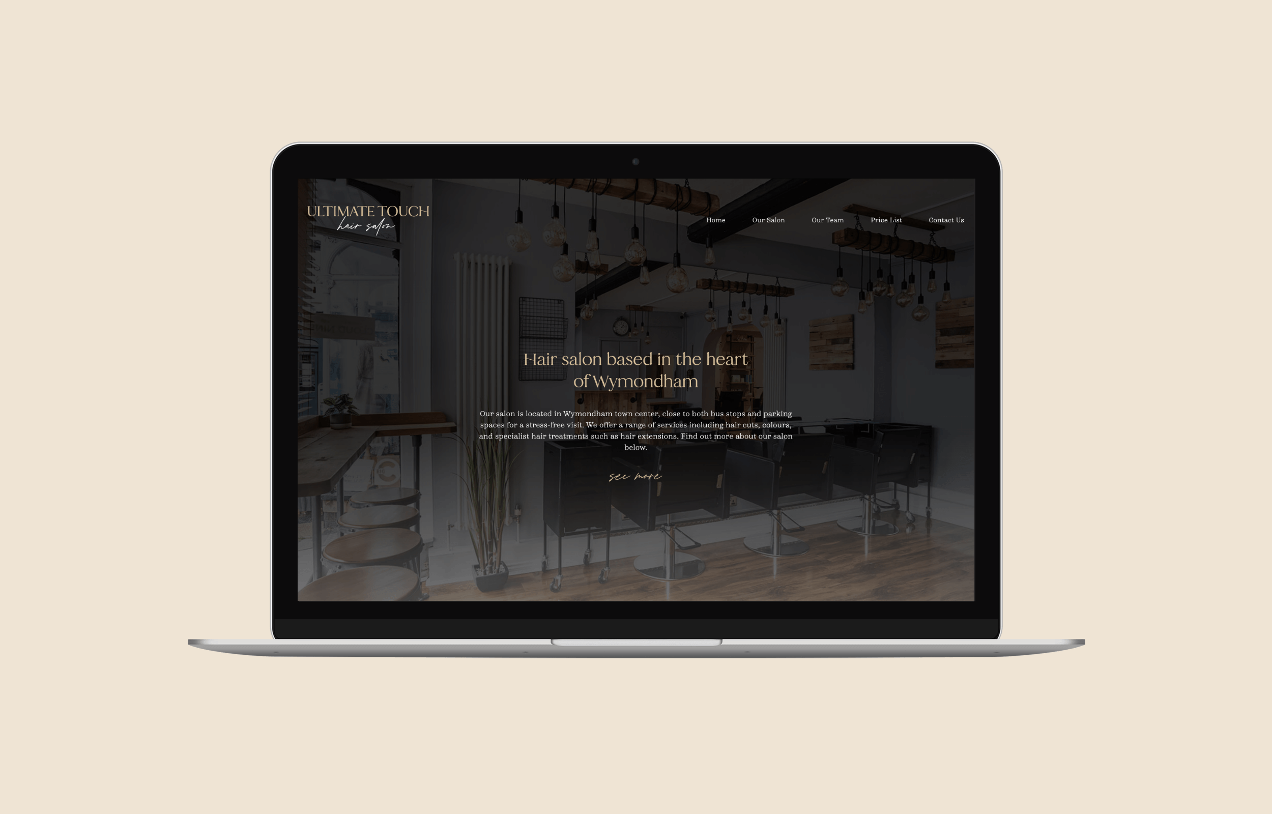 Charly King | Bespoke Website Design for Ultimate Touch Hair Salon, Wymondham